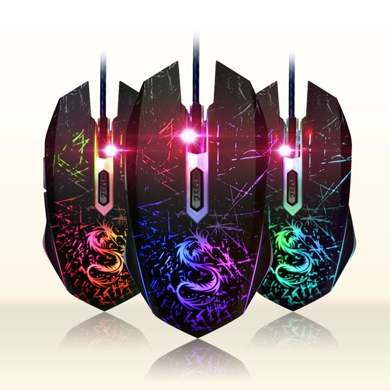 USB Laptops Wired Gaming Mouse 3200DPI