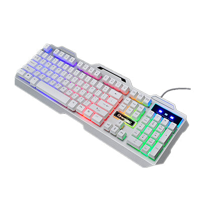 Gaming Keyboard Metal Panel Wired USB LED Backlight