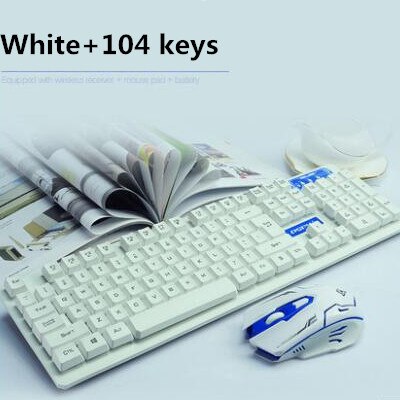 Wireless Keyboard Mouse Combo Kit Set 2.4Ghz USB Multimedia Waterproof 1600 DPI