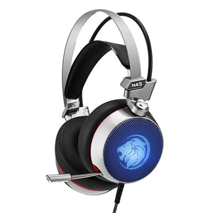 Stereo Gaming Headset Surround Bass Headphone with Mic LED Light