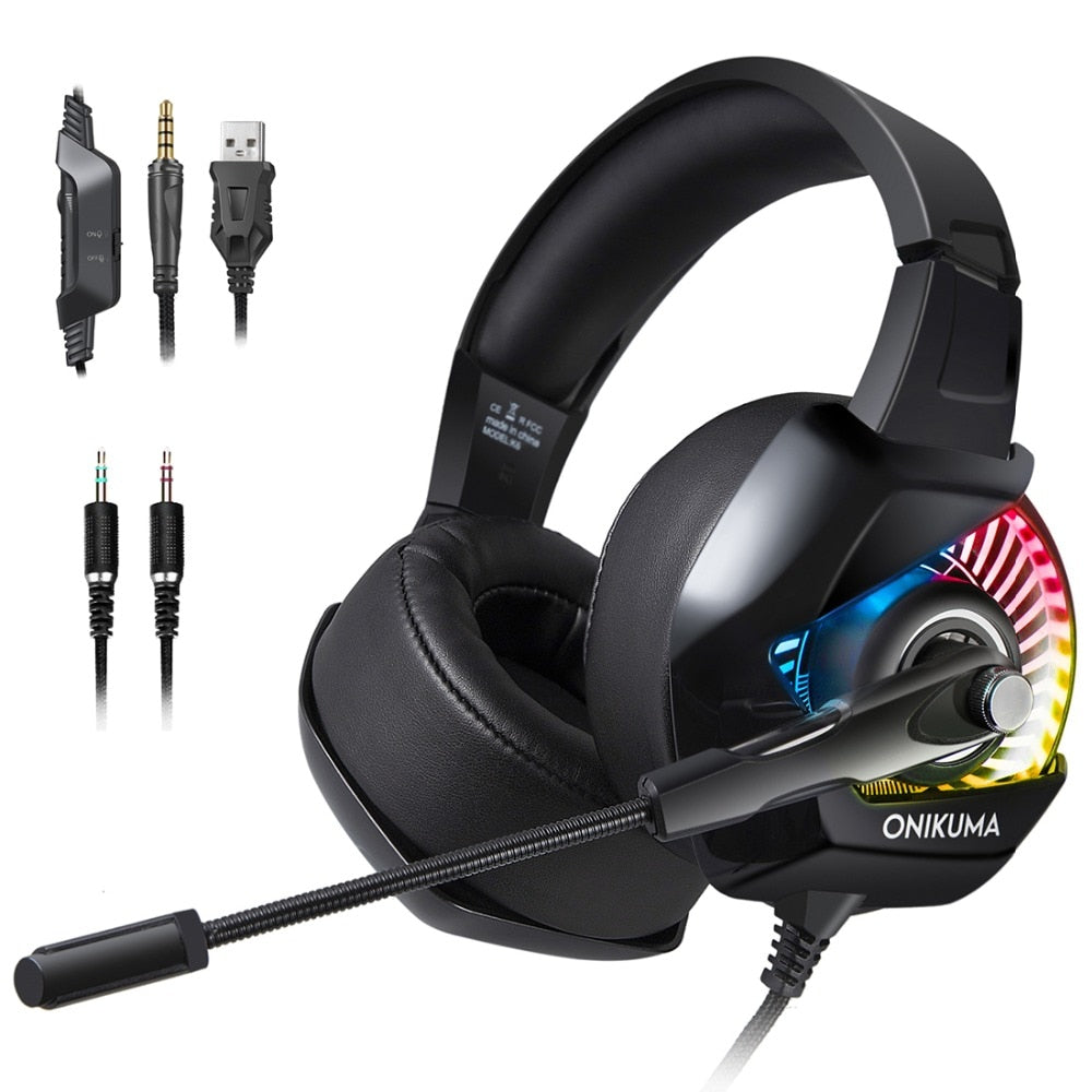 Gaming Headset With Microphone Bass Stereo Headphones