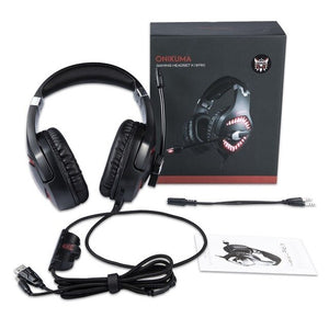 Stereo Wired Gaming Headphones with Mic LED Lights