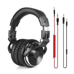 Wired Professional Studio DJ Headphones With Microphone Over Ear
